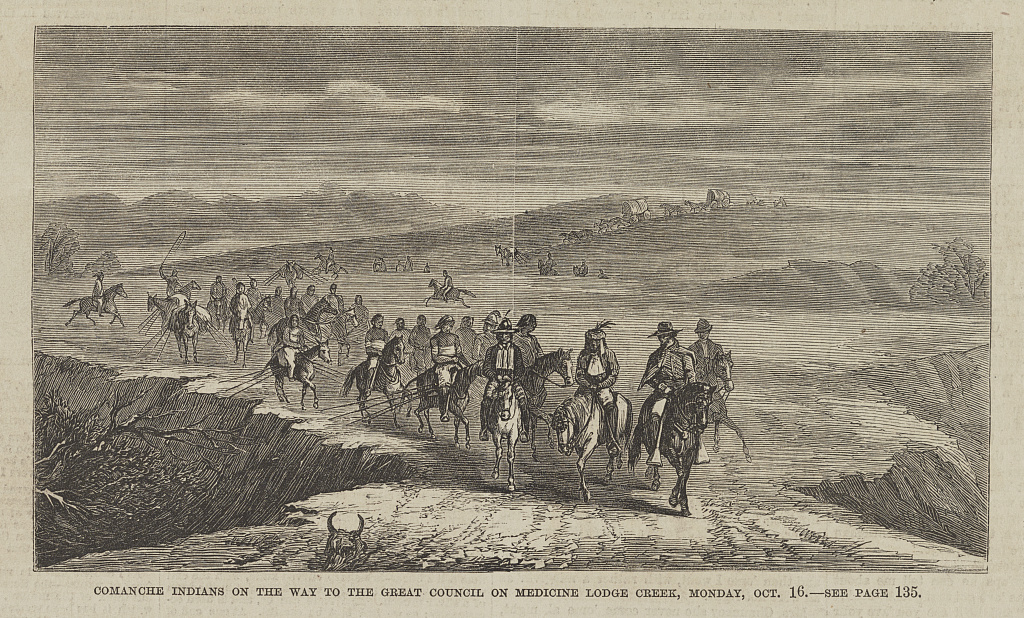 Comanche on the way to the Great Council on Medicine Lodge Creek, October 1867